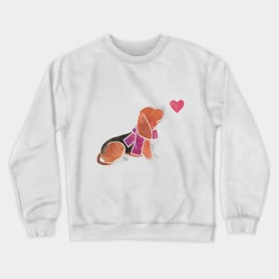 Watercolour Basset Hound Crewneck Sweatshirt